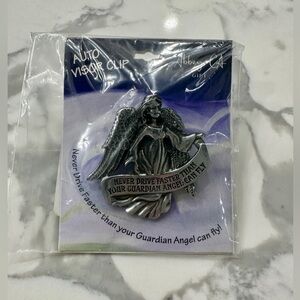 Auto visor clip never drive faster than your guardian angel can fly